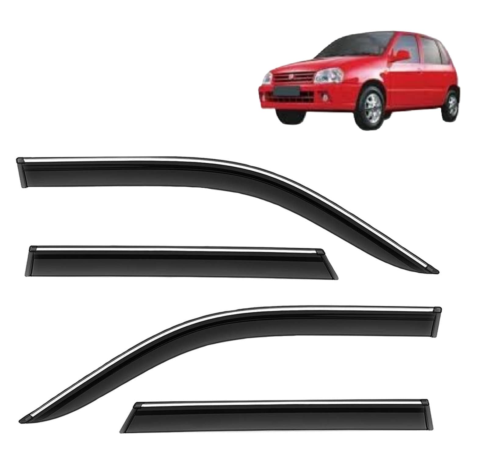 Car Accessories Zen Side Door Visor Car Rain Guard Compatible with